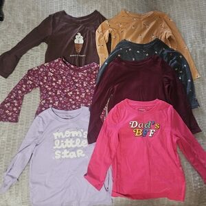 Cat & Jack Kids Long Sleeve Tees - Assorted Colors